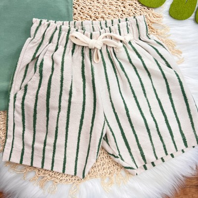 Conj. Camiseta Amalfi Coast e Bermuda Listrada - Verde